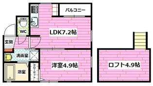 SOLANA 府中【2階】の間取り