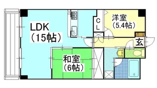 グリーンビレッジ北方【3階】の間取り