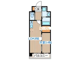 ボーヌング長町【4階】の間取り