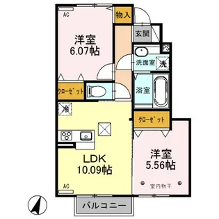ラルーチェ2【1階】の間取り
