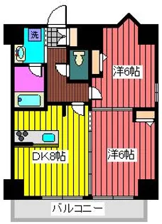 スカイコート巣鴨【6階】の間取り