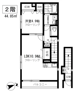 アドラブール祐天寺【2階】の間取り