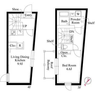 アバンティア初台【4階】の間取り