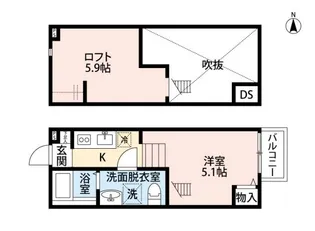 ソレイユ小手指【1階】の間取り