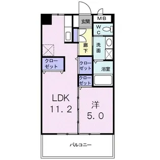 エレガンテむつみ【2階】の間取り