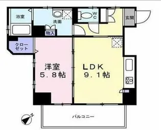 ロジュマンノーヴェ【6階】の間取り