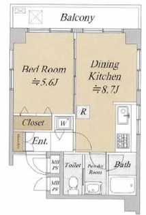 コスモ仲池上【3階】の間取り