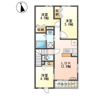 ラ・プリシェール【2階】の間取り
