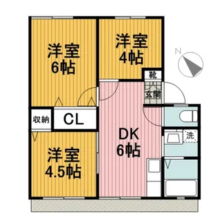サンビレッジ三田B棟【2階】の間取り