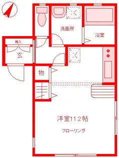 クォーターキューブ新川崎【1階】の間取り
