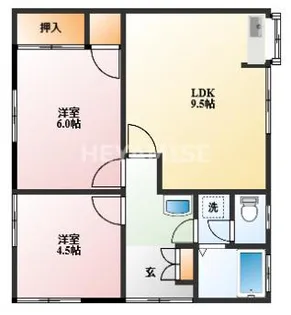 南ヶ丘ハイツ【1階】の間取り