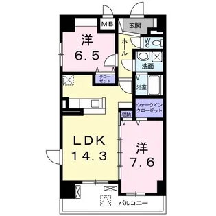 ノースタワーレジデンス【6階】の間取り