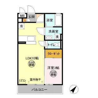 カーサ コモド【2階】の間取り