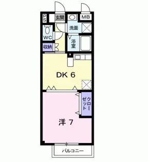 ペンサミエントA【2階】の間取り