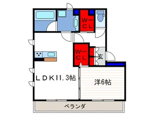 ベルブランチ【1階】の間取り