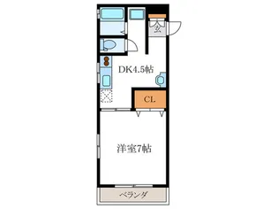 フルール下鴨【1階】の間取り
