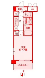 フェリース横濱【7階】の間取り