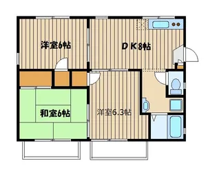 メゾンオモダカA号棟【2階】の間取り