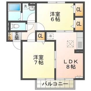 プレミール ボヌール F【1階】の間取り
