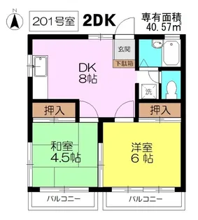 伊藤ハイム【2階】の間取り