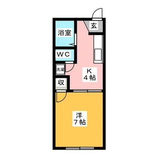 ハイツ弥生ヶ岡【1階】の間取り