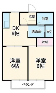 セゾンクレベールC棟【2階】の間取り