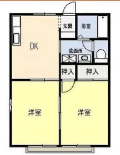 コーポ白金【1階】の間取り