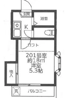 レオパレス南野【2階】の間取り