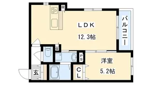 ディアコートゆづる葉【2階】の間取り