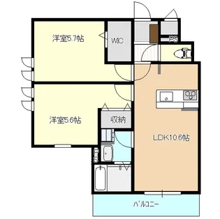 クレールメゾン【2階】の間取り