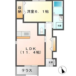 アップヒルズK【1階】の間取り