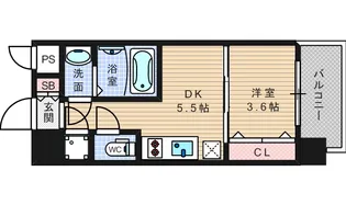 レジュールアッシュウエストレジス【4階】の間取り