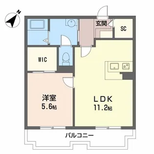 nfツインズ B棟【1階】の間取り
