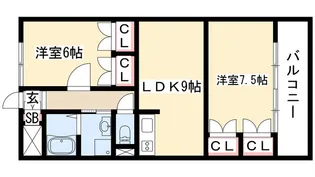 英ハイツ【1階】の間取り