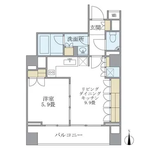 KDXレジデンス南麻布【4階】の間取り