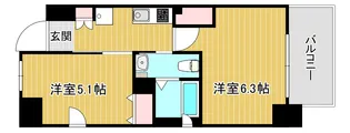 エステムプラザ難波EASTIIブレスト【12階】の間取り