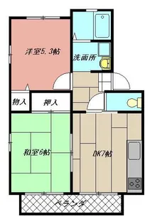 ステーブルハイツ鬼津【2階】の間取り