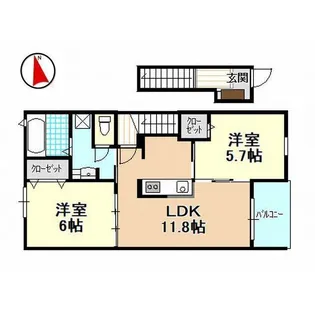 ベルゲン【2階】の間取り