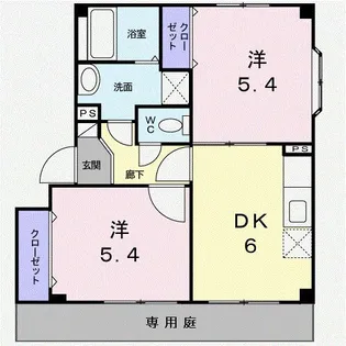 グリ-ンズヒル・エコ【1階】の間取り