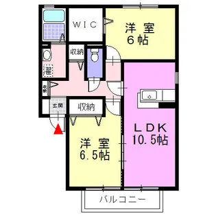 レリアコート【1階】の間取り