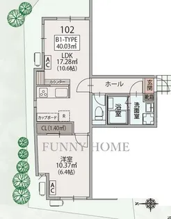 パルゼ経堂【1階】の間取り
