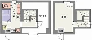 リバースひらき【2階】の間取り