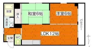 コーポオアシス【3階】の間取り