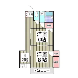 谷口コーポ【2階】の間取り