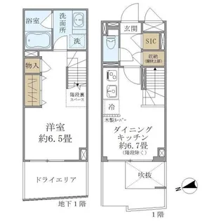 T’s SQUARE KAGURAZAKA【1階】の間取り