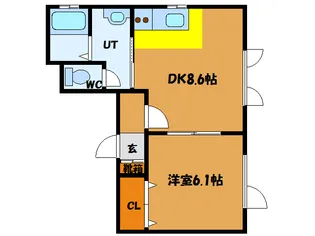 パークヒルズ松陰【1階】の間取り