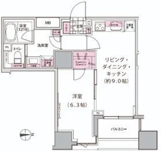 プレジリア東日本橋【5階】の間取り