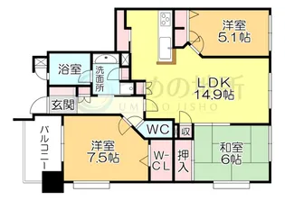 アーサー小森野リバーパーク【4階】の間取り