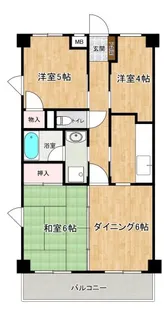 ウッディハイム【5階】の間取り