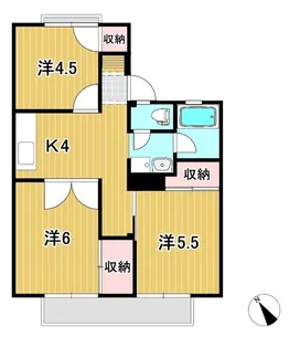 コーポ落合【1階】の間取り